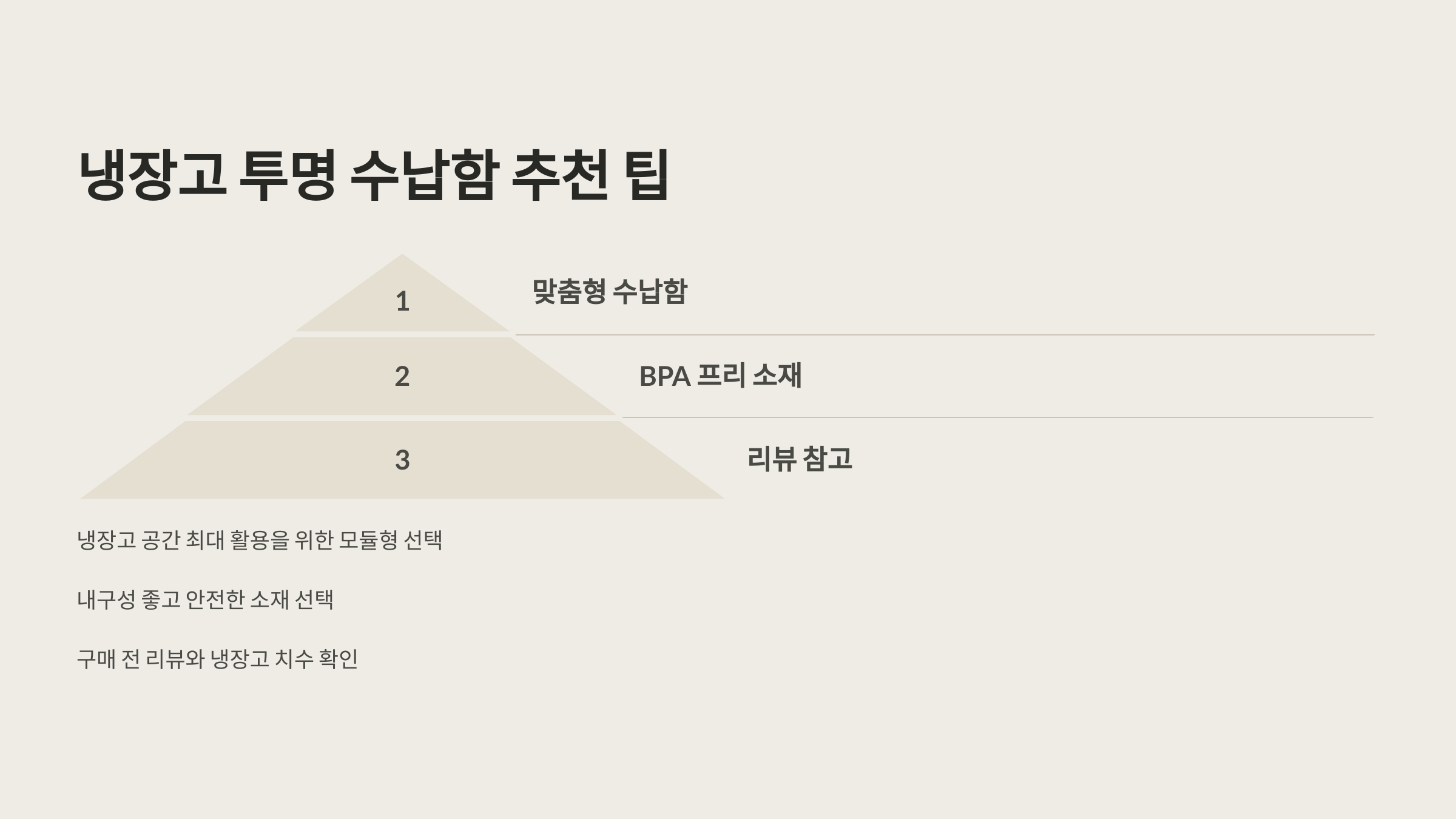 냉장고 투명 수납함 추천 팁