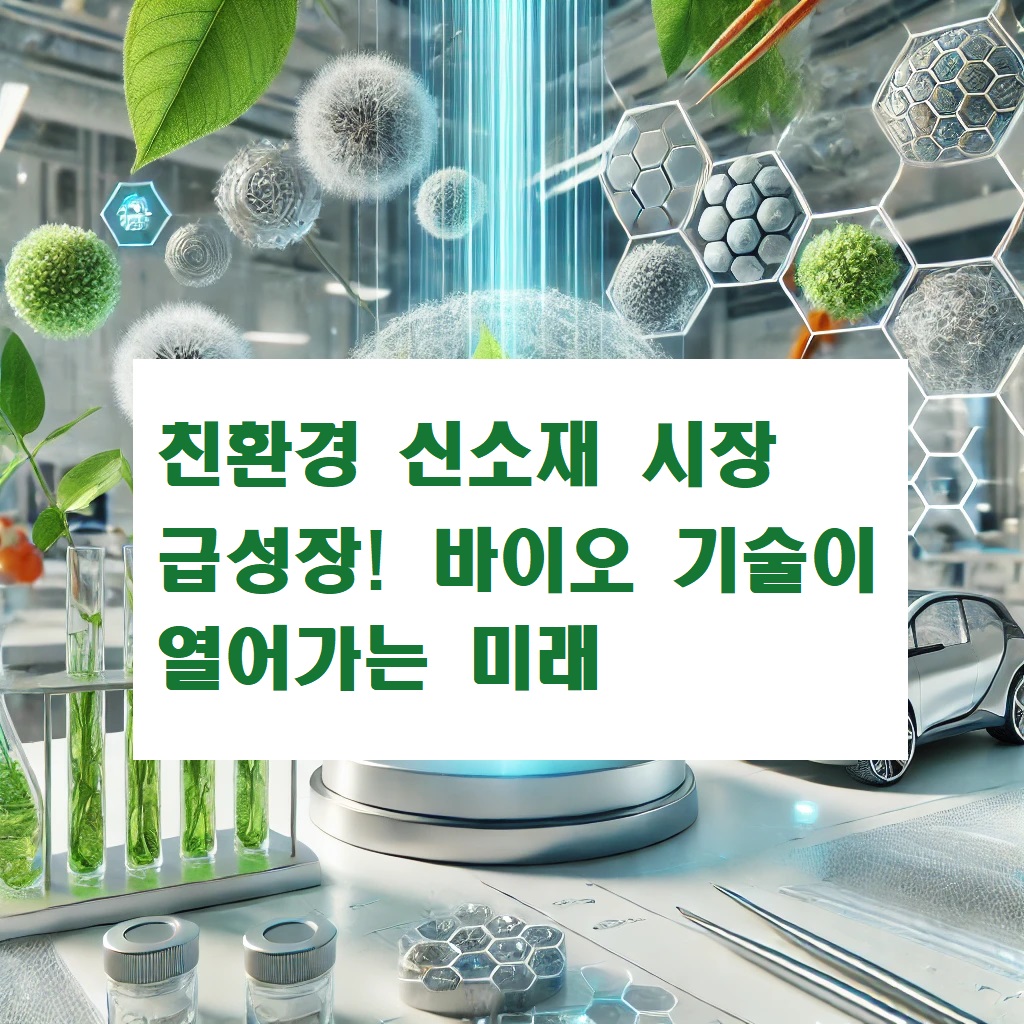 친환경 신소재 시장 급성장! 바이오 기술이 열어가는 미래