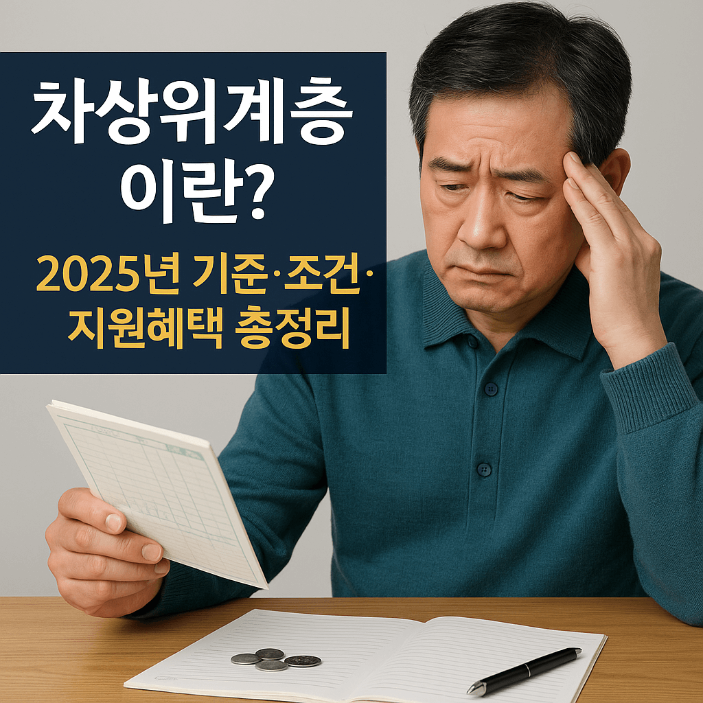 차상위계층이란? 2025년 기준&middot;조건&middot;지원혜택