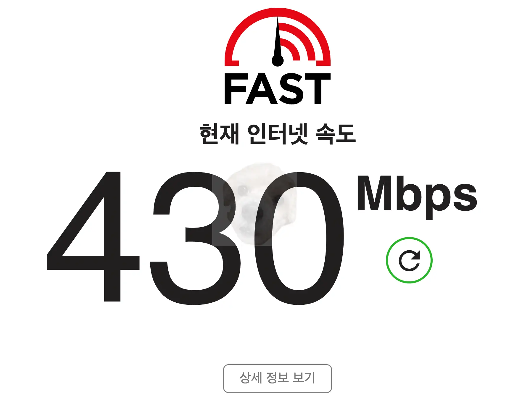 인터넷 속도 측정 사이트 fast.com
