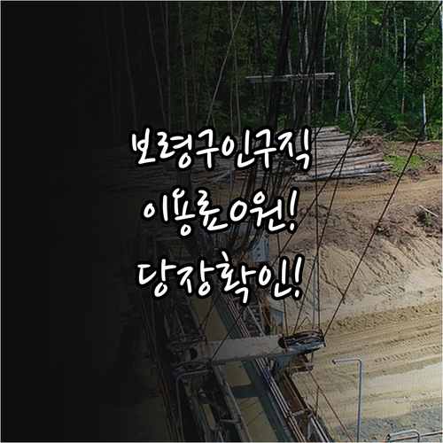 보령시 교차로 구인구직 서비스 이용료..