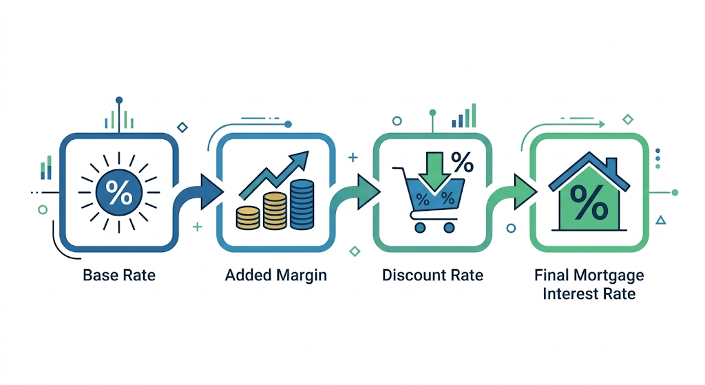 주택담보대출 금리 구조 기준금리 가산금리 우대금리 설명