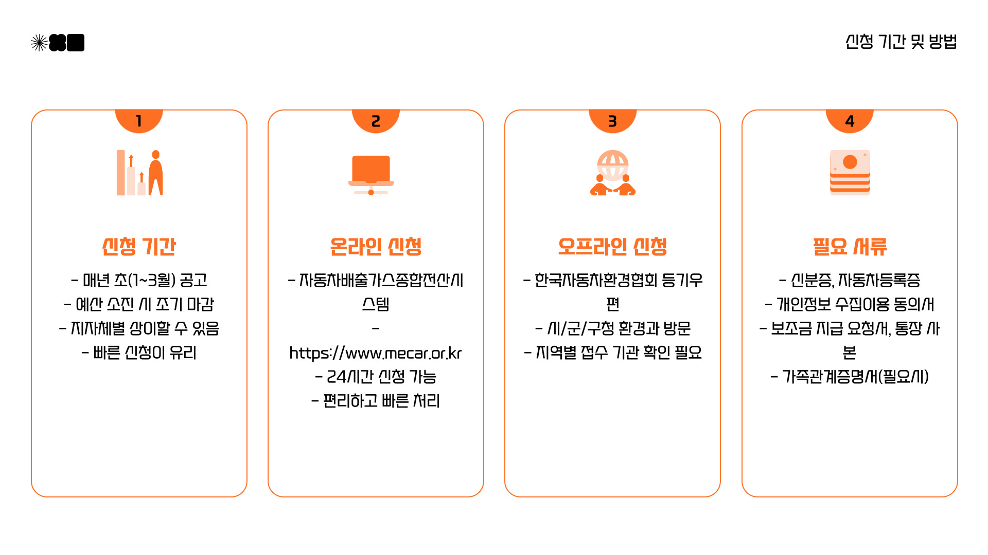 후 차량 폐차 지원금 제도 신청 방법
