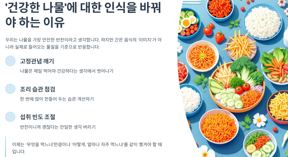 ‘건강한 나물’에 대한 인식을 바꿔야 하는 이유