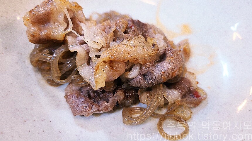 장수골-비빔냉면-우삼겹