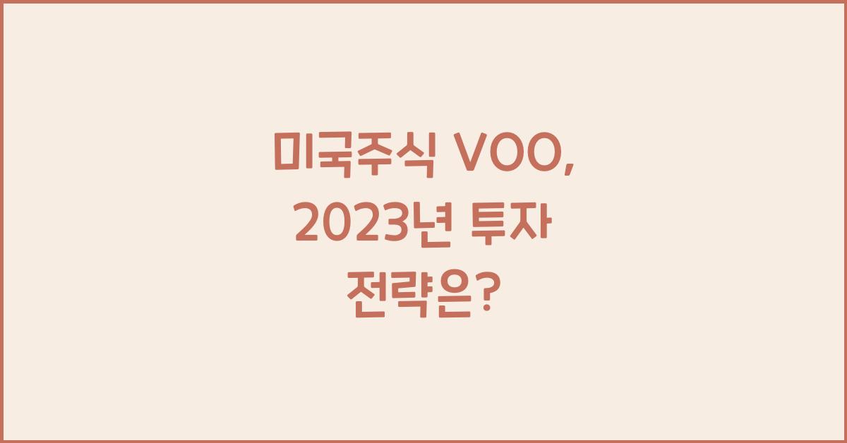 미국주식 voo