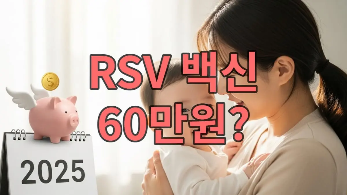 2025년 영유아 RSV 예방접종 비용 지원으로 경제적 부담을 덜고 미소 짓는 한국인 엄마와 아기.