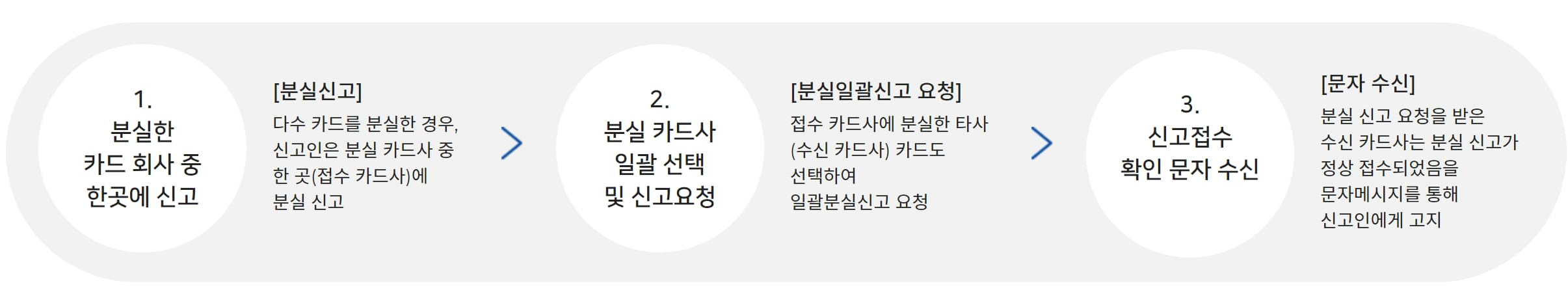 카드 일괄 분실 신고 절차