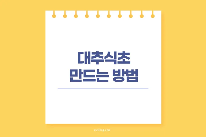 대추식초 만들기