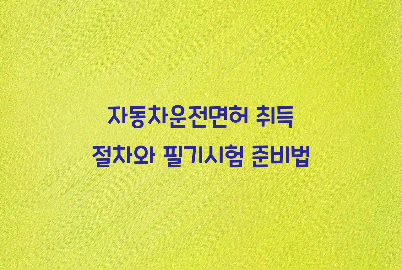 자동차운전면허
