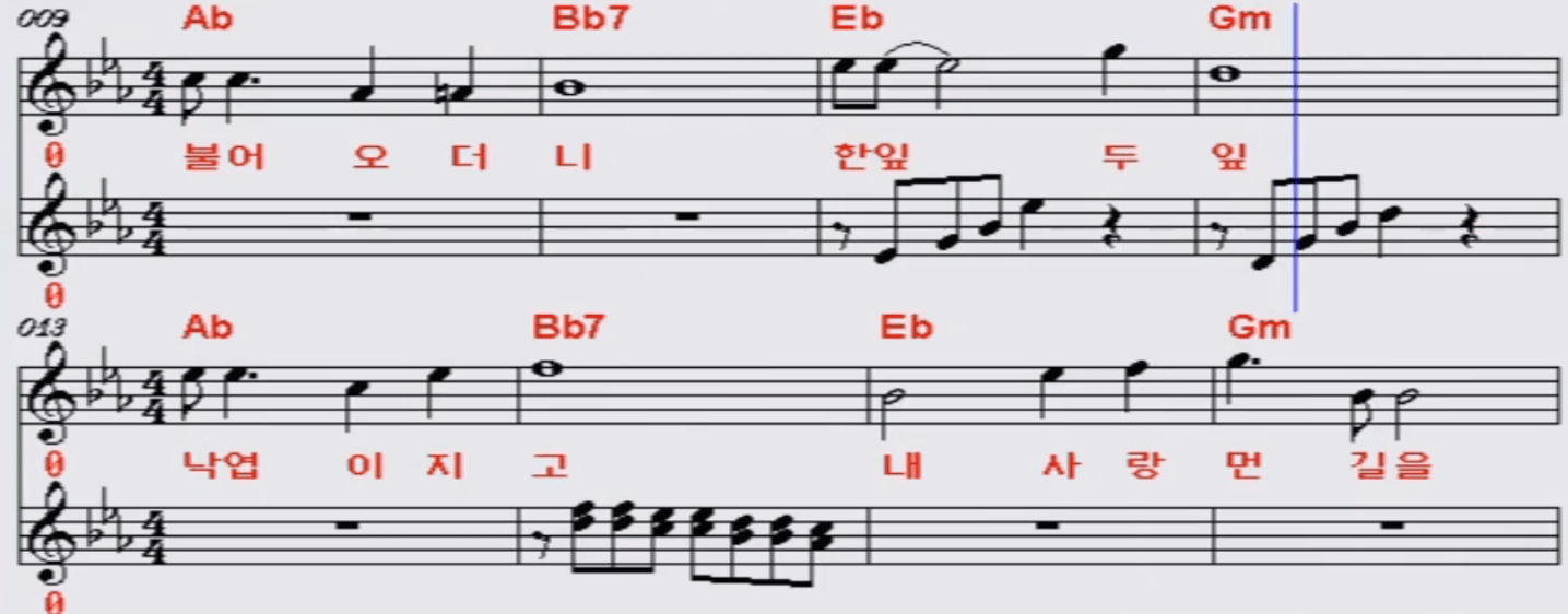 김희진(하수영) 찬비 악보