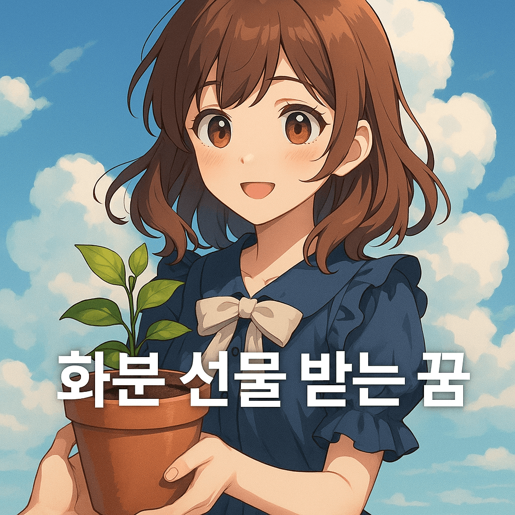 화분 선물 받는 꿈 해몽