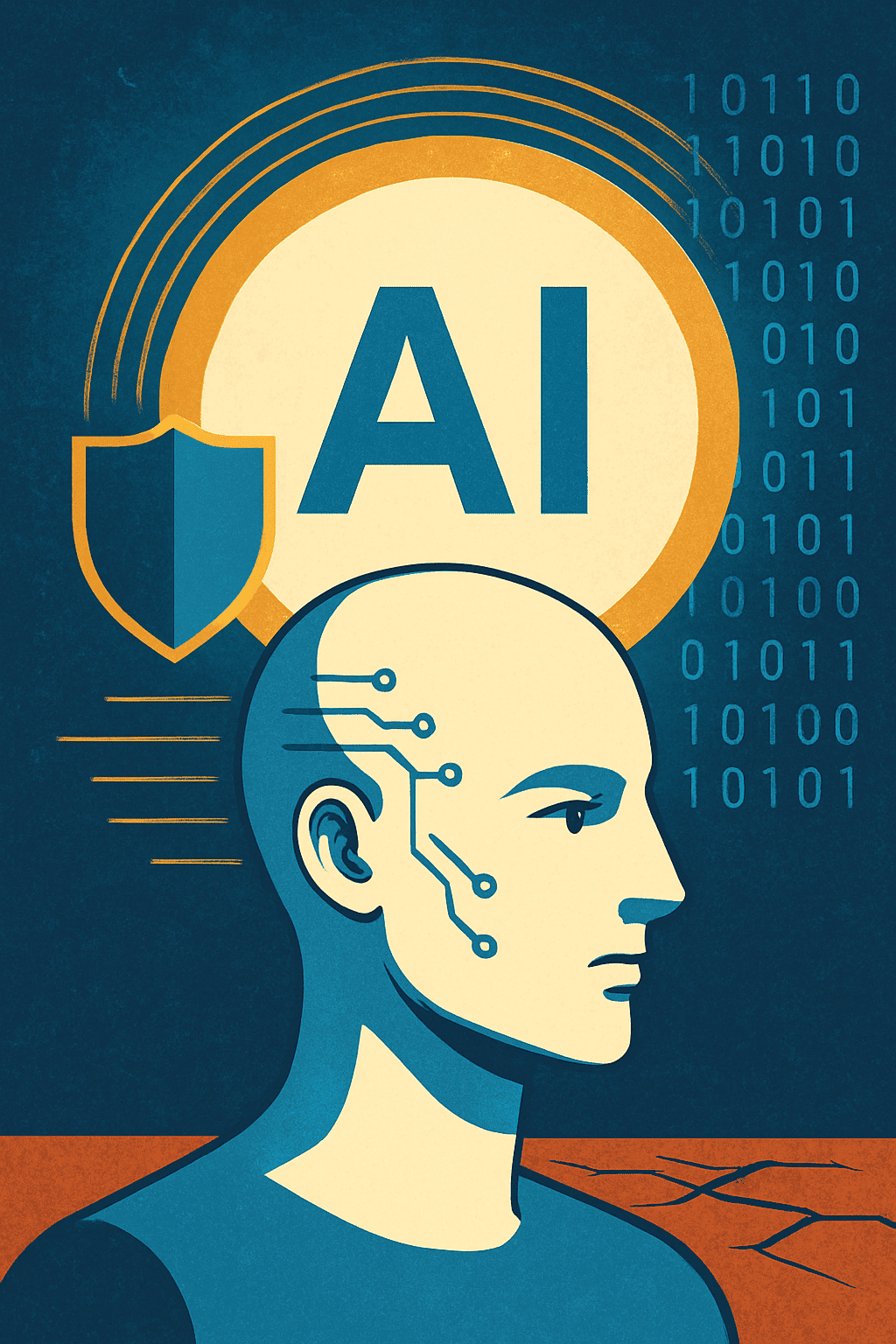 푸른-배경-위에-추상화된-사람의-측면-머리에-회로-무늬가-새겨져-있고-뒤에는-AI를-상징하는-원형-빛과-방사형-선들이-퍼져나가며-오른쪽에는-이진수-코드와-보안-방패-아이콘이-배치된-디지털-주권-개념을-시각화한-미래지향적-일러스트