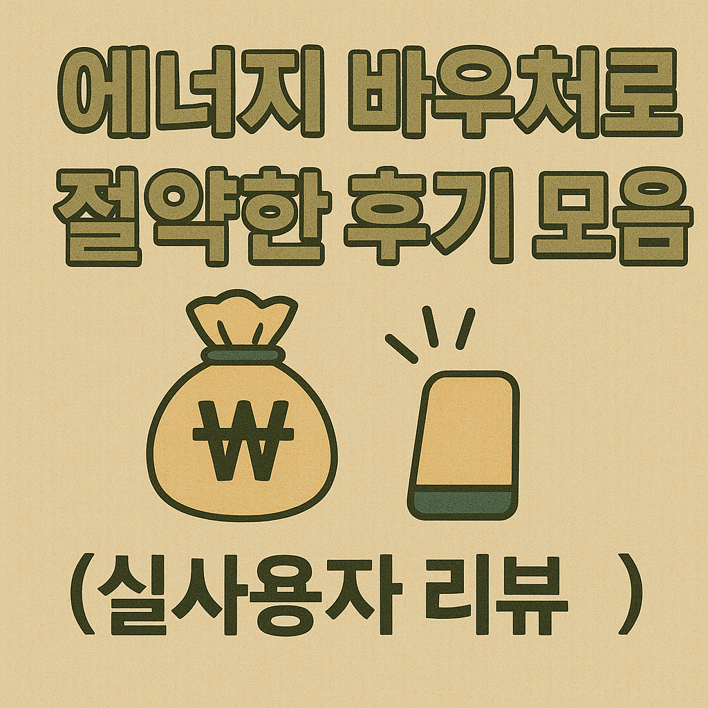 에너지 바우처로 절약한 후기