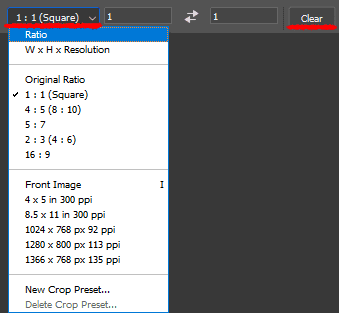 photoshp-crop-tool-option