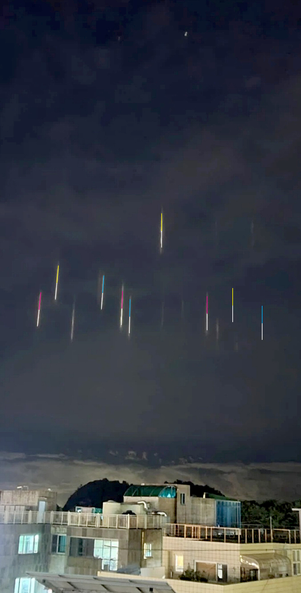 제주 서귀포 밤하늘의 빛내림