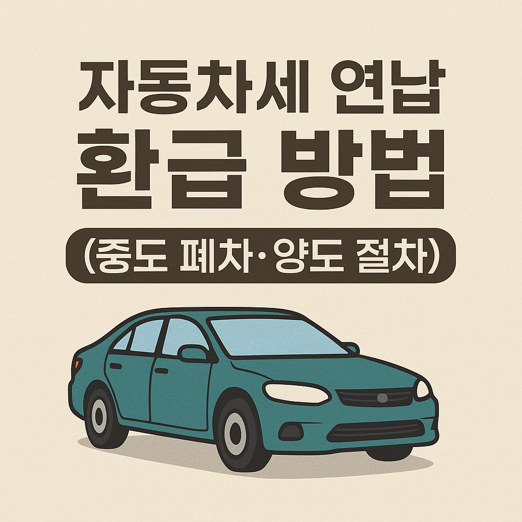 자동차세 연납 환급 방법