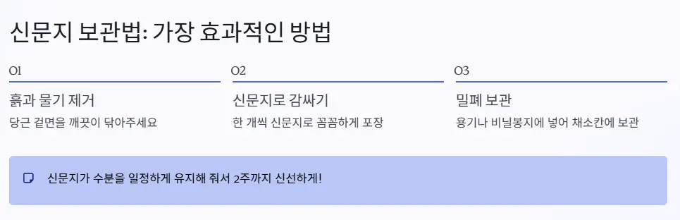 신문지 보관법