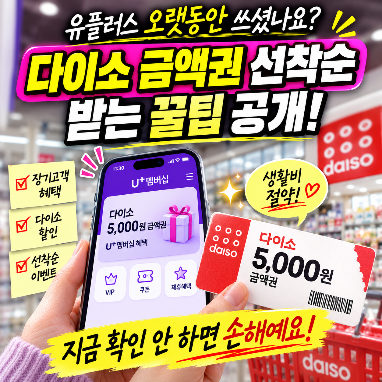 U+ 유플투쁠 다이소