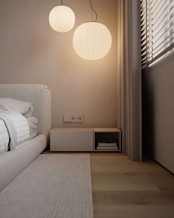 침실-사이드-테이블과-조명