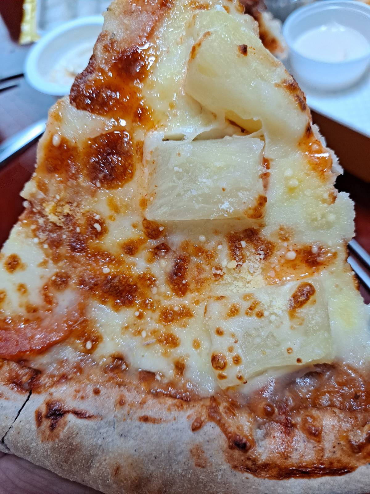 하와이안 피자 한조각