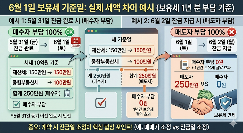 부동산 보유세 6월 1일 기준일, 매도자는 5월 29일 매수자는 6월 2일 잔금이 답이다