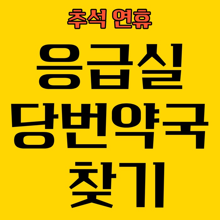강북·성북 추석 응급실 안내|연휴 당번약국 찾기