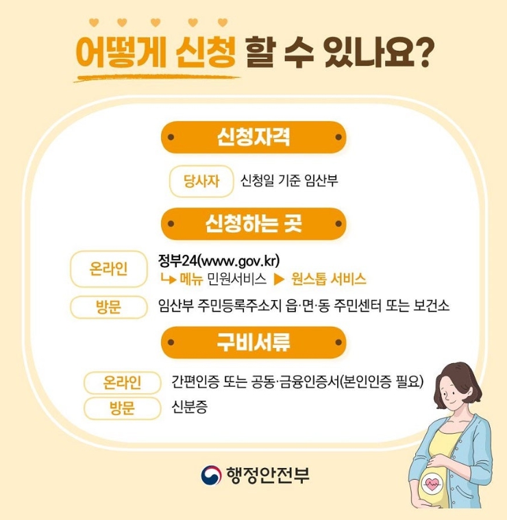 맘편한 임신 원스톱 서비스 신청 방법