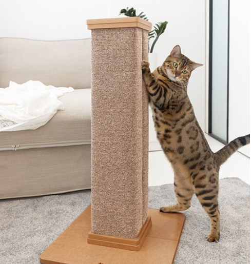 냥이의 본능 자극! '피카노리 고양이 스크래쳐 기둥형'