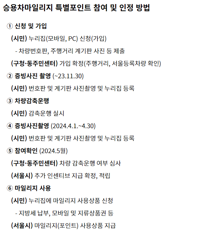 계절관리제 특별포인트 받는 방법
