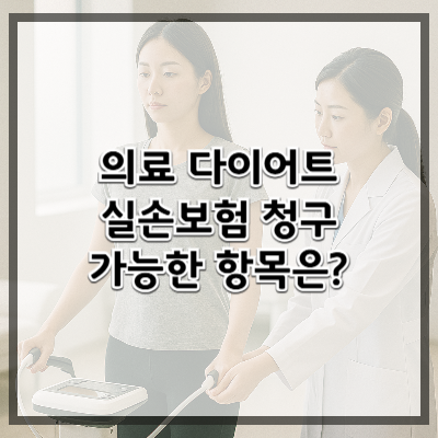 의료 다이어트 실손보험 청구 가능한 항목은?