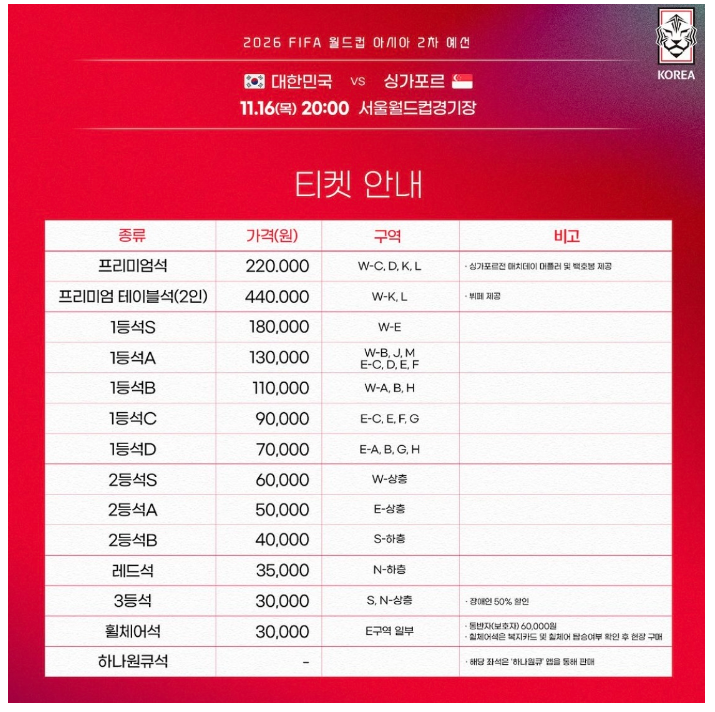 대한민국싱가포르무료중계