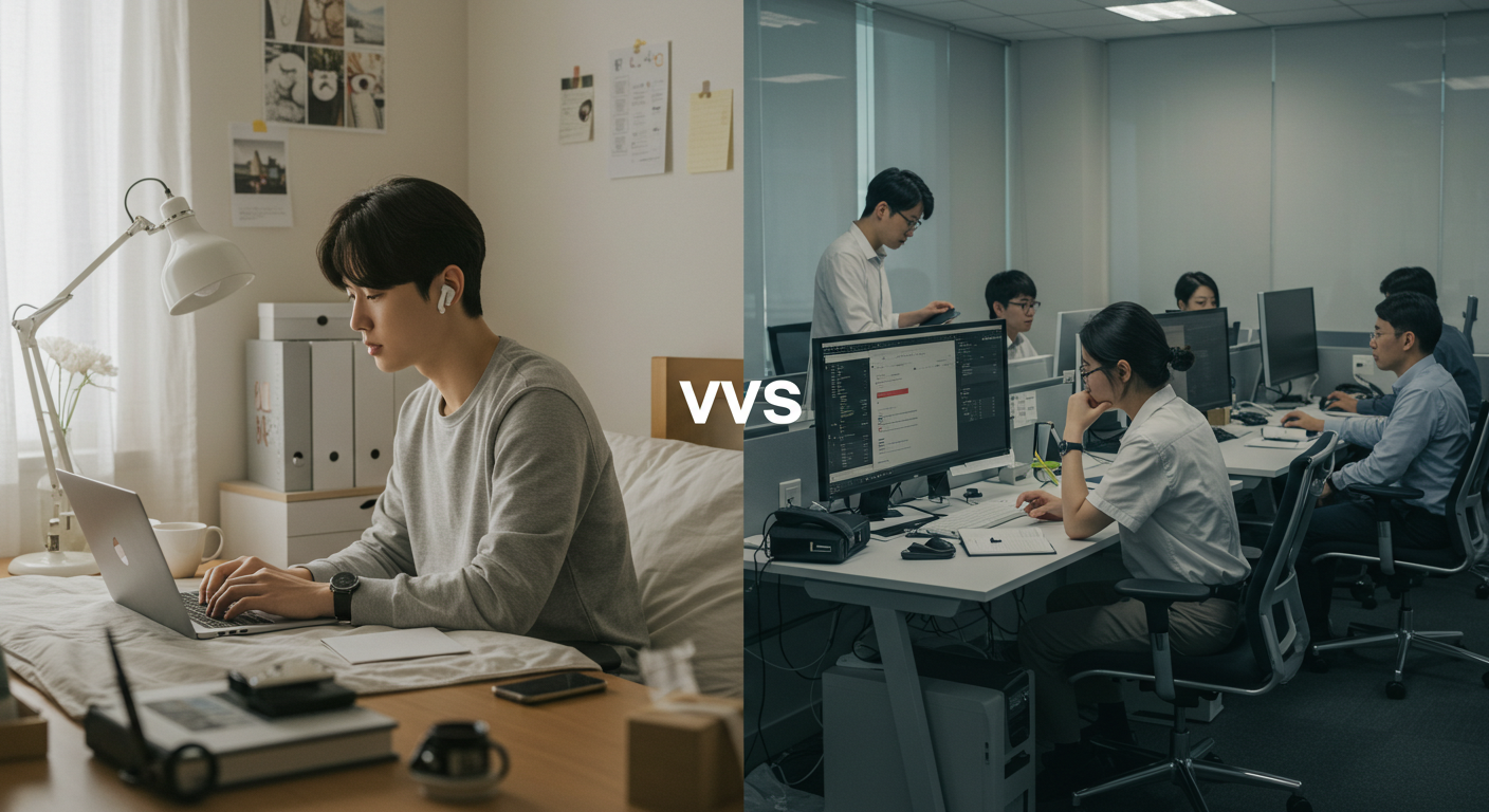재택근무 vs 출근근무 (집중력, 커뮤니케이션, 피로도)