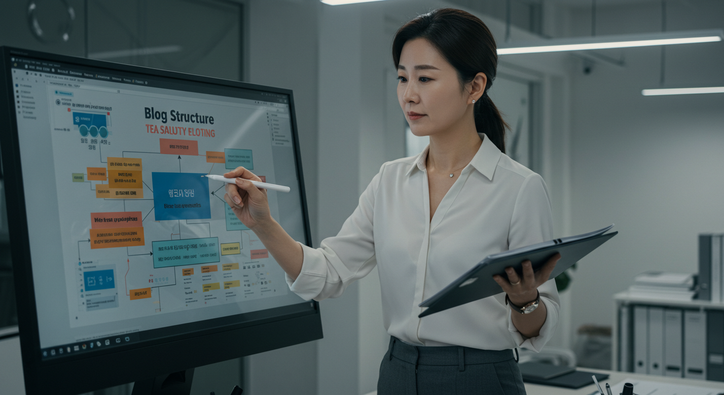 수익 중심으로 설계 중인 블로그 카테고리 플래너