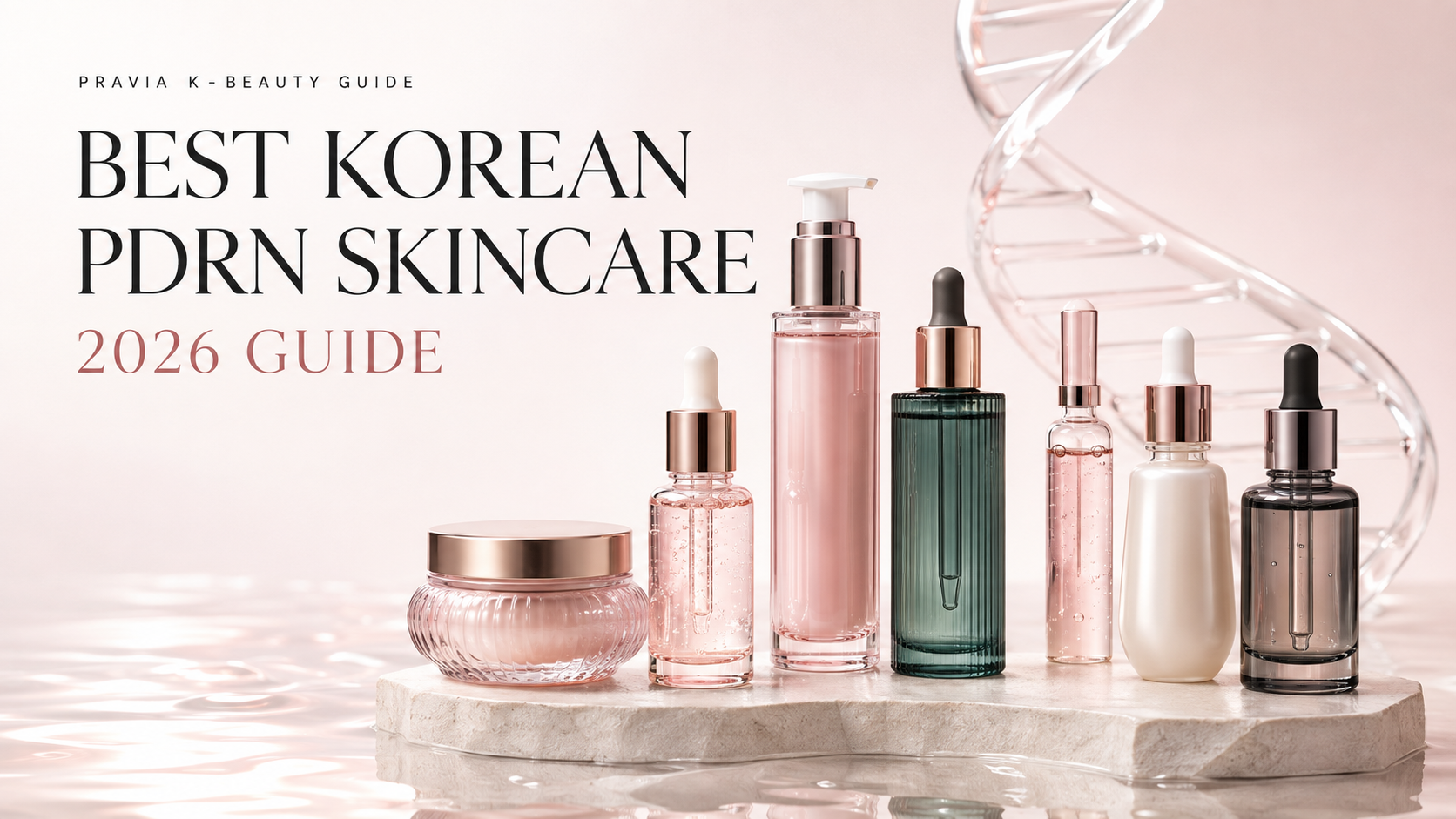 Seven Korean PDRN skincare products compared by PRAVIA K-Beauty Guide in 2026