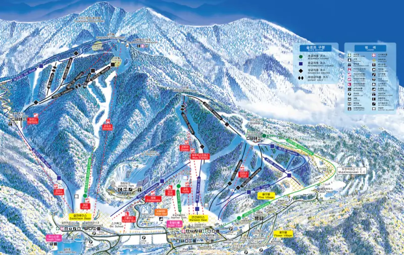 무주덕유산리조트-슬로프맵