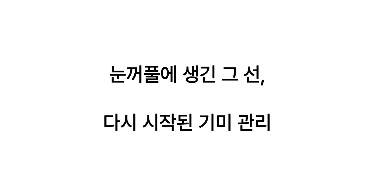 다시 시작된 기미 관리 썸네일