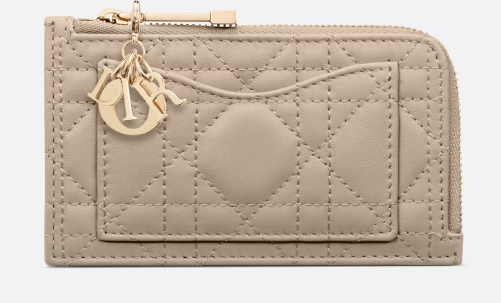 디올 카드 지갑 - Lady Dior Cosmos 지퍼 카드 지갑