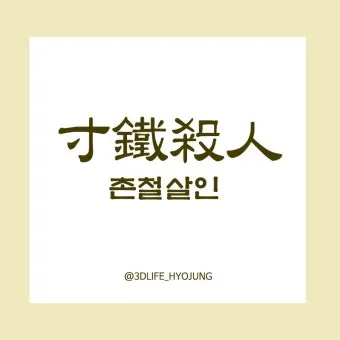 촌철살인 뜻 유래 예문 반대말 유의어 설명_18