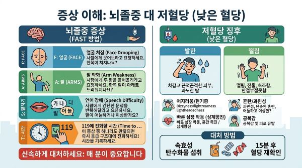 뇌졸중과 저혈당의 증상 이해