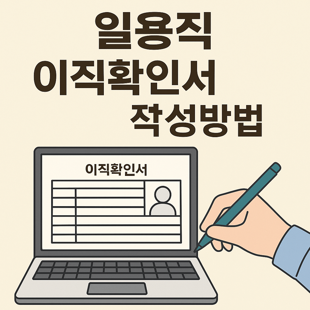 일용직 이직확인서 작성방법
