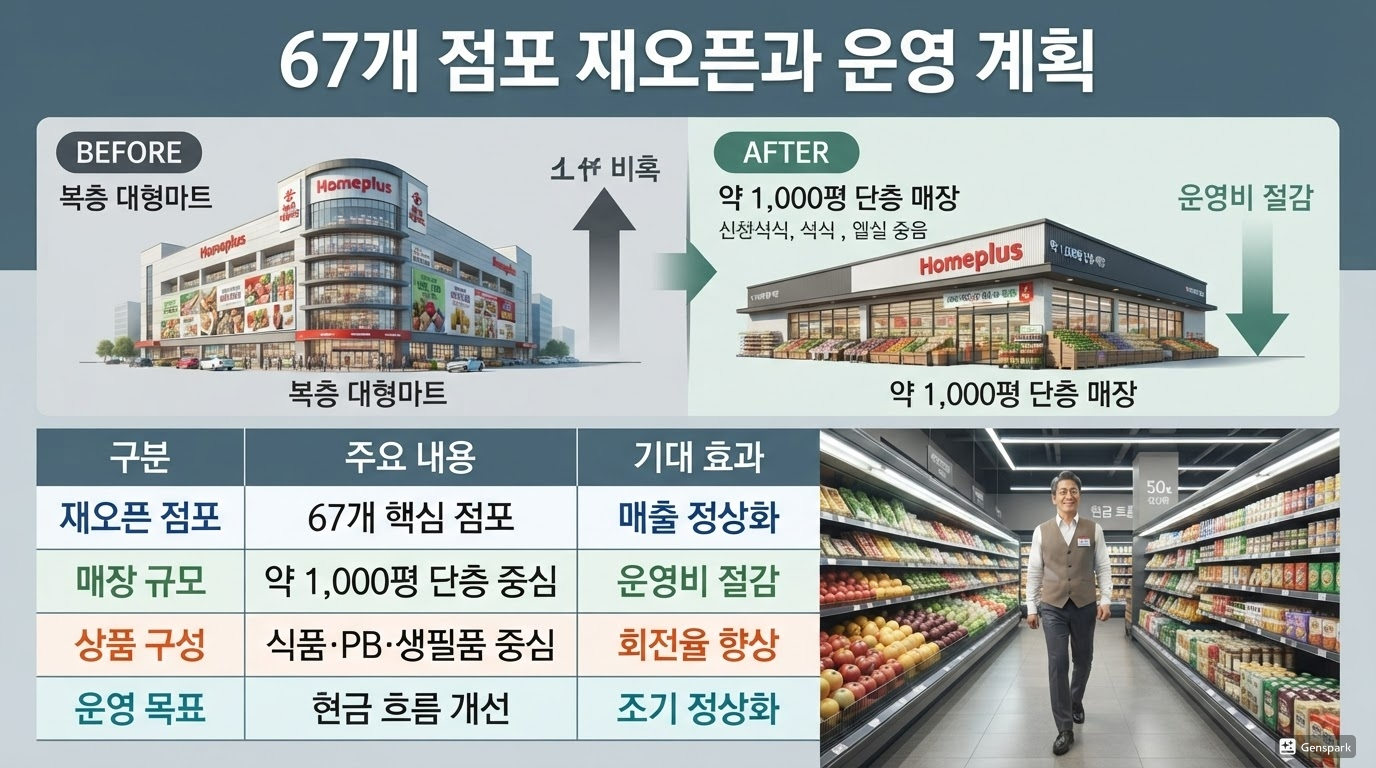 67개 점포 재오픈과 운영 계획