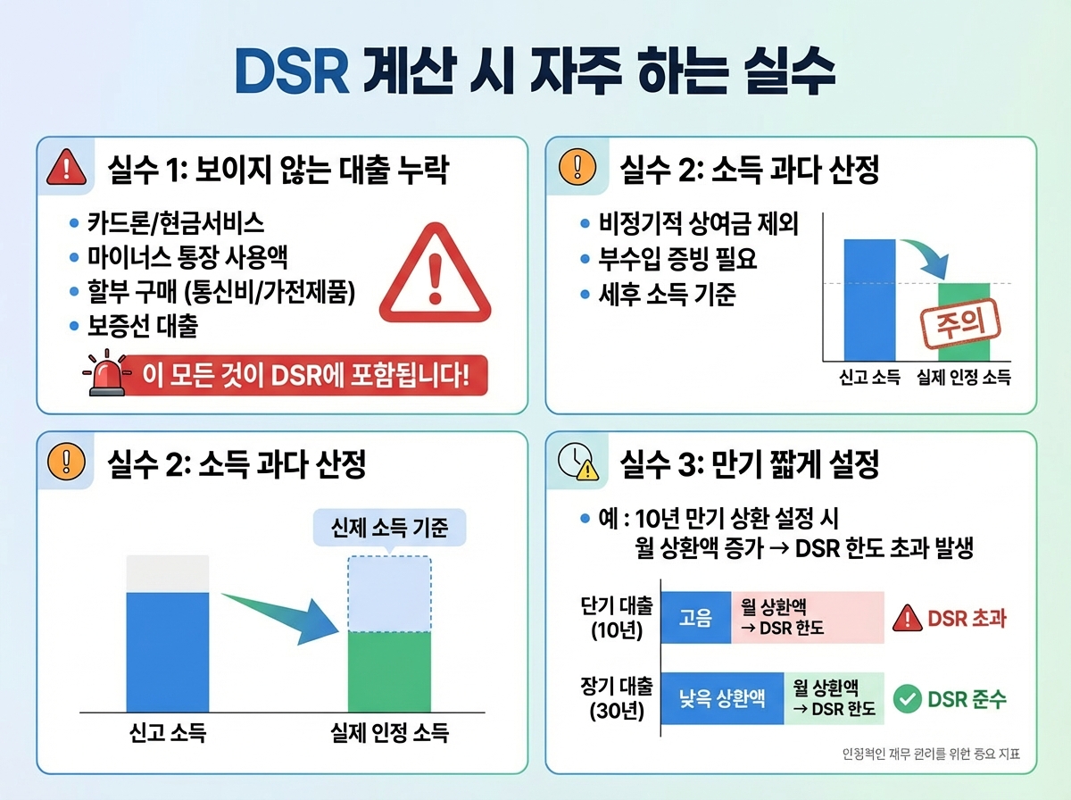 DSR 계산 시 자주하는 실수