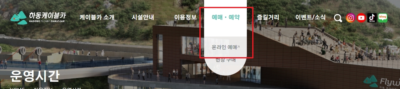 온라인으로 간편하게 표를 미리 살 수 있는 인터파크 예매 화면