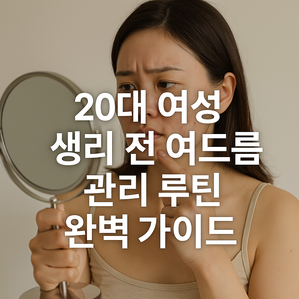 20대 여성 생리 전 여드름 관리 루틴 완벽 가이드
