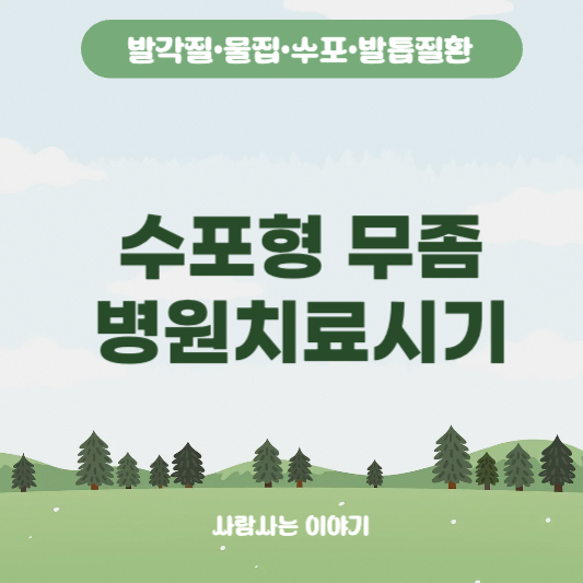 수포형 무좀 자가 진단법과 자가 치료 방법 및 병원 치료 시기