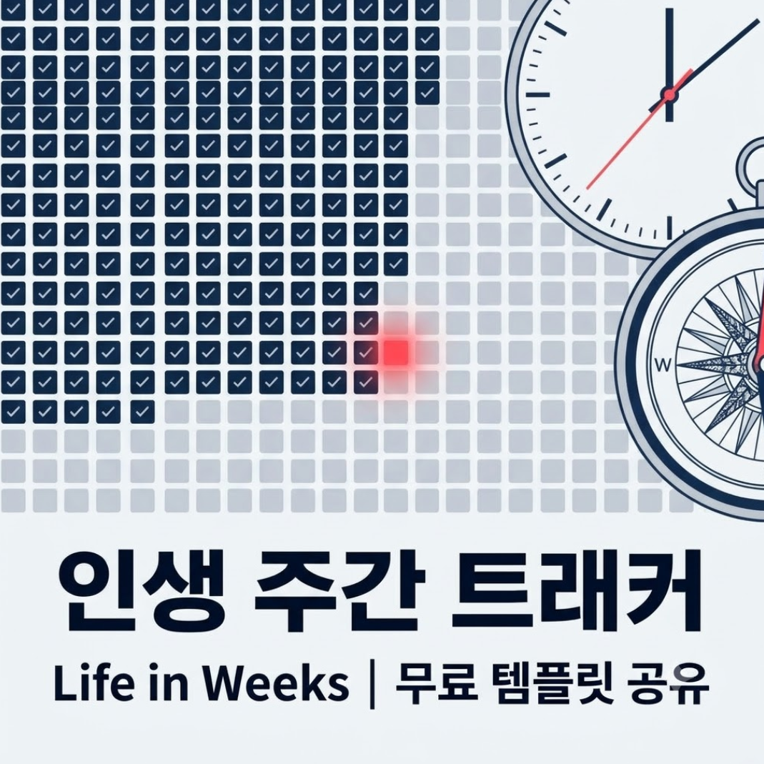 내 인생은 어디쯤 와 있을까? 구글 스프레드시트 'Life in Weeks' 인생 달력 만들기 (템플릿 공유)