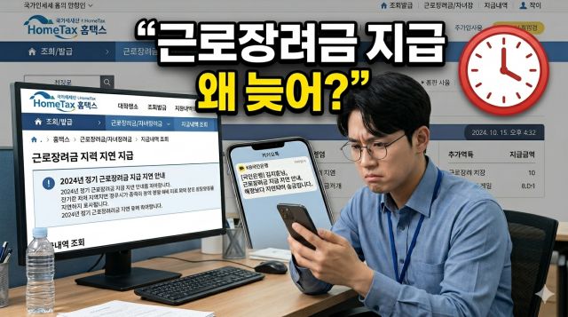 근로장려금 지급일 지연 이유와 홈택스 조회 방법 설명 이미지
