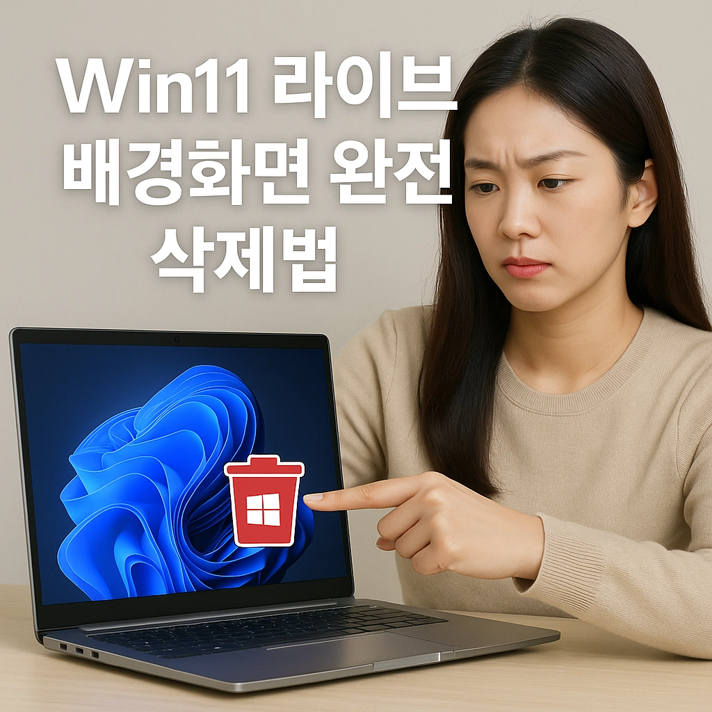 Win11 라이브 배경화면 삭제법