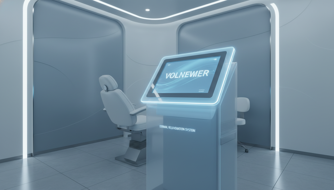 2026년 최신 고주파 리프팅 장비 볼뉴머의 모던한 기기 디자인과 영문 로고